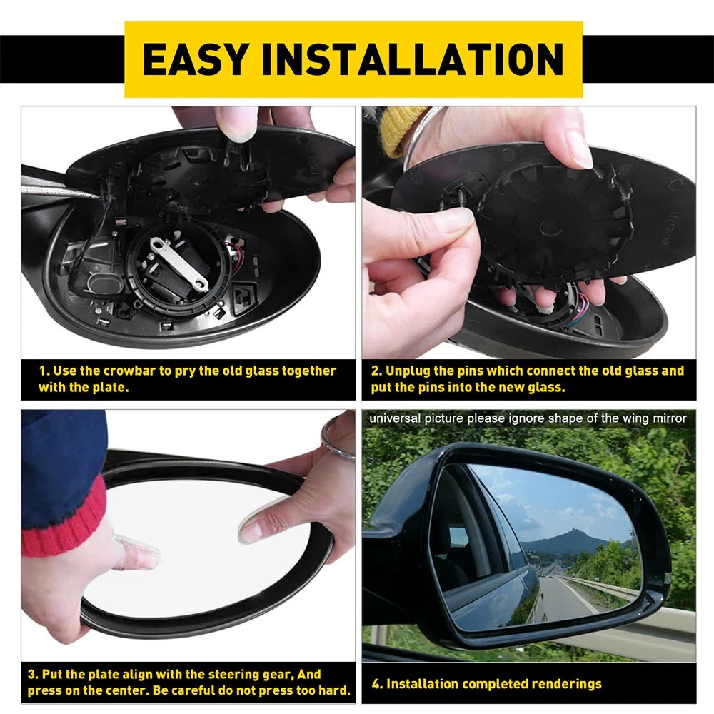 Right Side Mirror Glass Heated For BMW E90 E91 E92 E93 325i 328i 335i 2009-2013 6B93BC-57