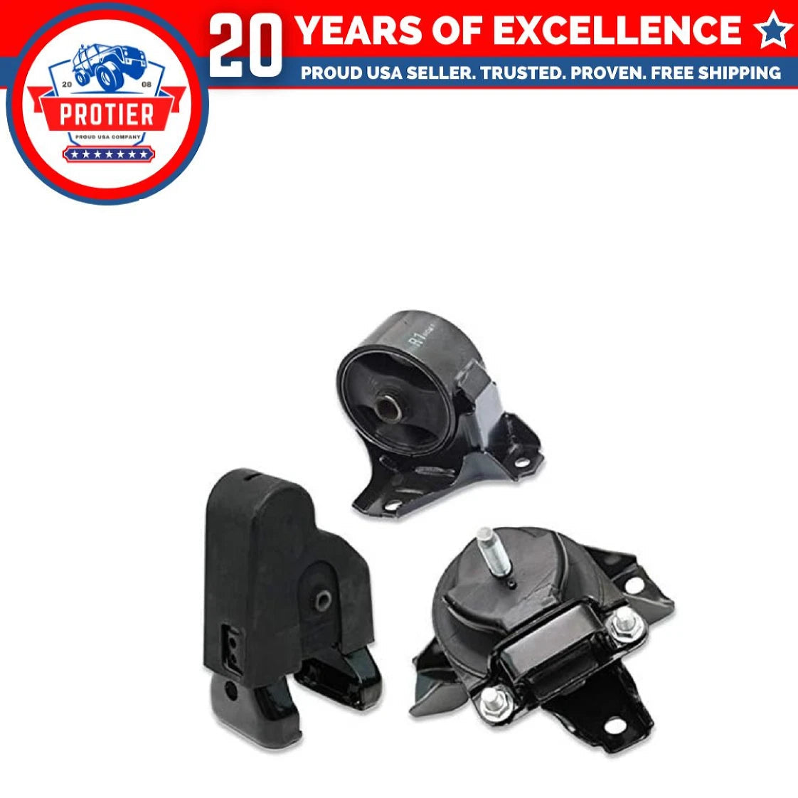 Engine Motor Mount 3PCS Fit 2007-2008 Hyundai Azera 3.3L/ 2006-2008 Azera 3.8L 6B93BC-57