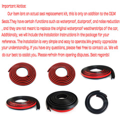 Door Rubber Seal Strips Weather Draft Wind Noise Reduction Kit For Jeep Wrangler