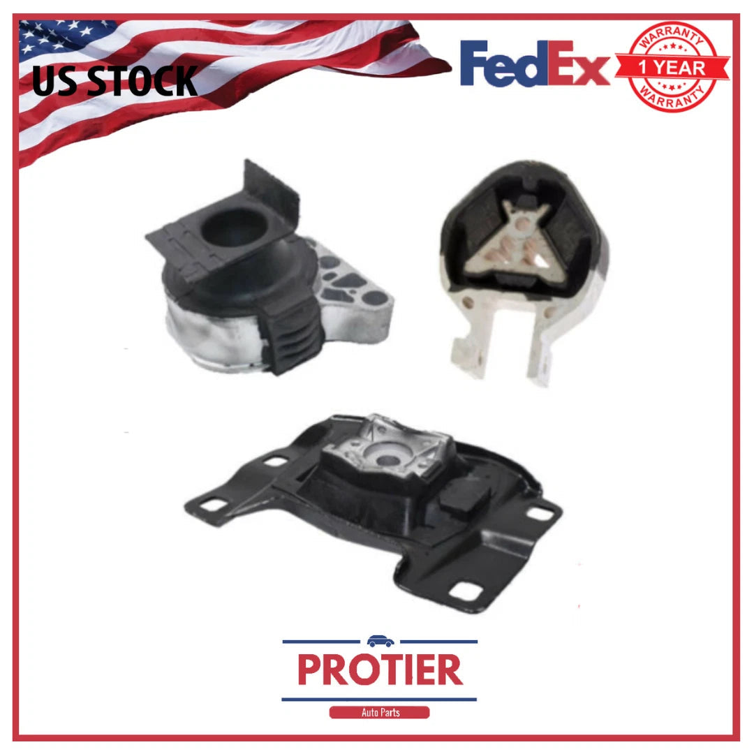 Motor & Torque Strut & Trans Mount 3PCS Set Fit 2015-2019 Lincoln MKC 2.0L/ 2.3L 6B93BC-57