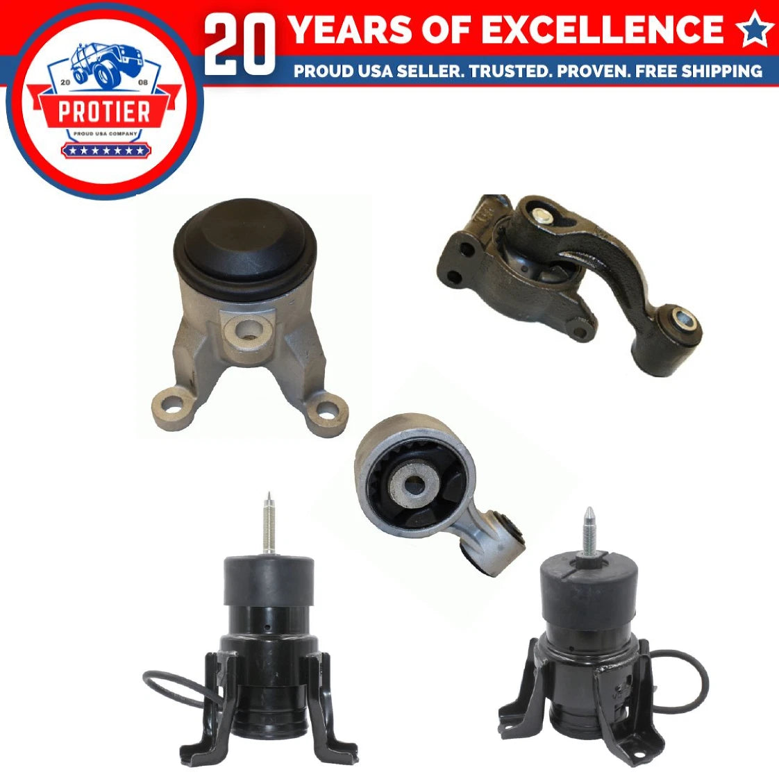 Motor & Torque Strut Mount 5PCS Fit 07-12 Nissan Altima/ 09-14 Maxima 3.5L Auto 6B93BC-57