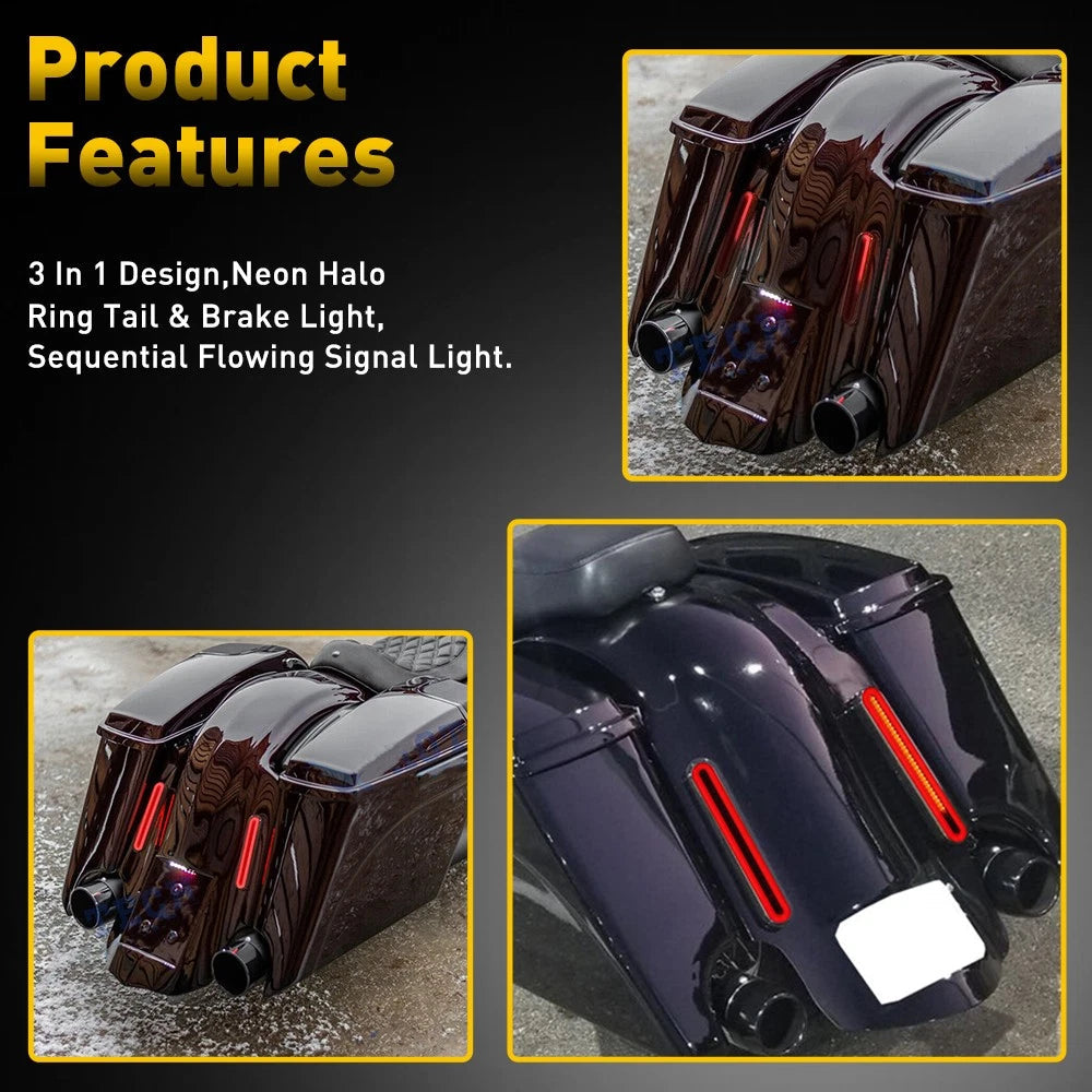 Motorcycle LED Running Brake Turn Stop Signal Tail Light Flowing Bar For UTV ATV 6B93BC-57