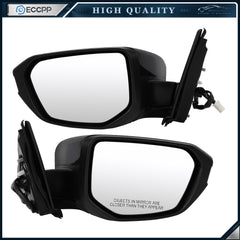 Side Mirror Pair Set Power Black 3 wire For 2016 Honda Civic Left & Right