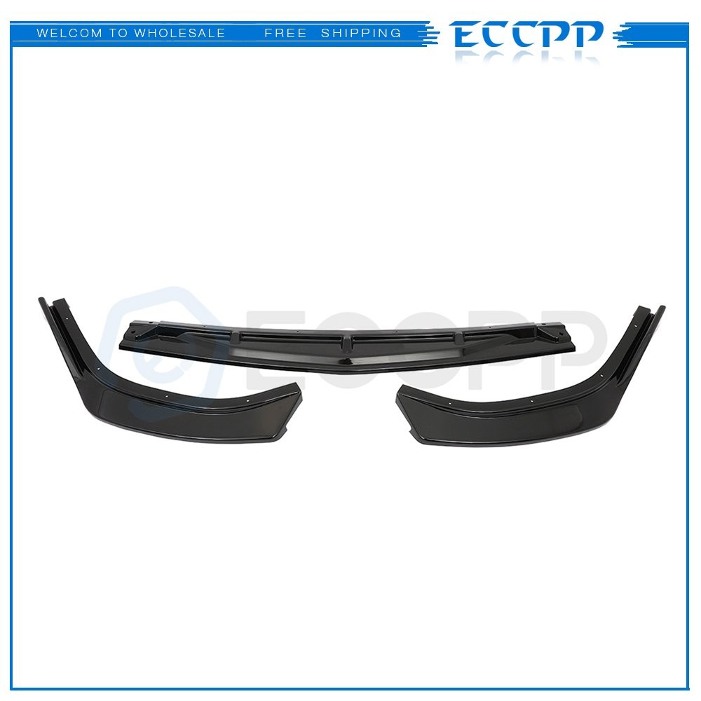 3x Front Lip Splitters For 2020 2021 Hyundai Sonata Painted Black 6B93BC-57