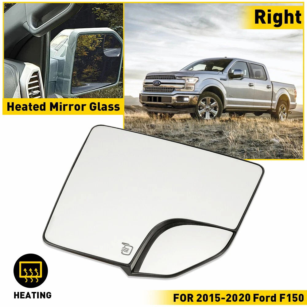 RIGHT PASSENGER GLASS MIRROR SIDE REPLACEMENT FOR FORD 2015-2020 F150 PICKUP EOA 6B93BC-57