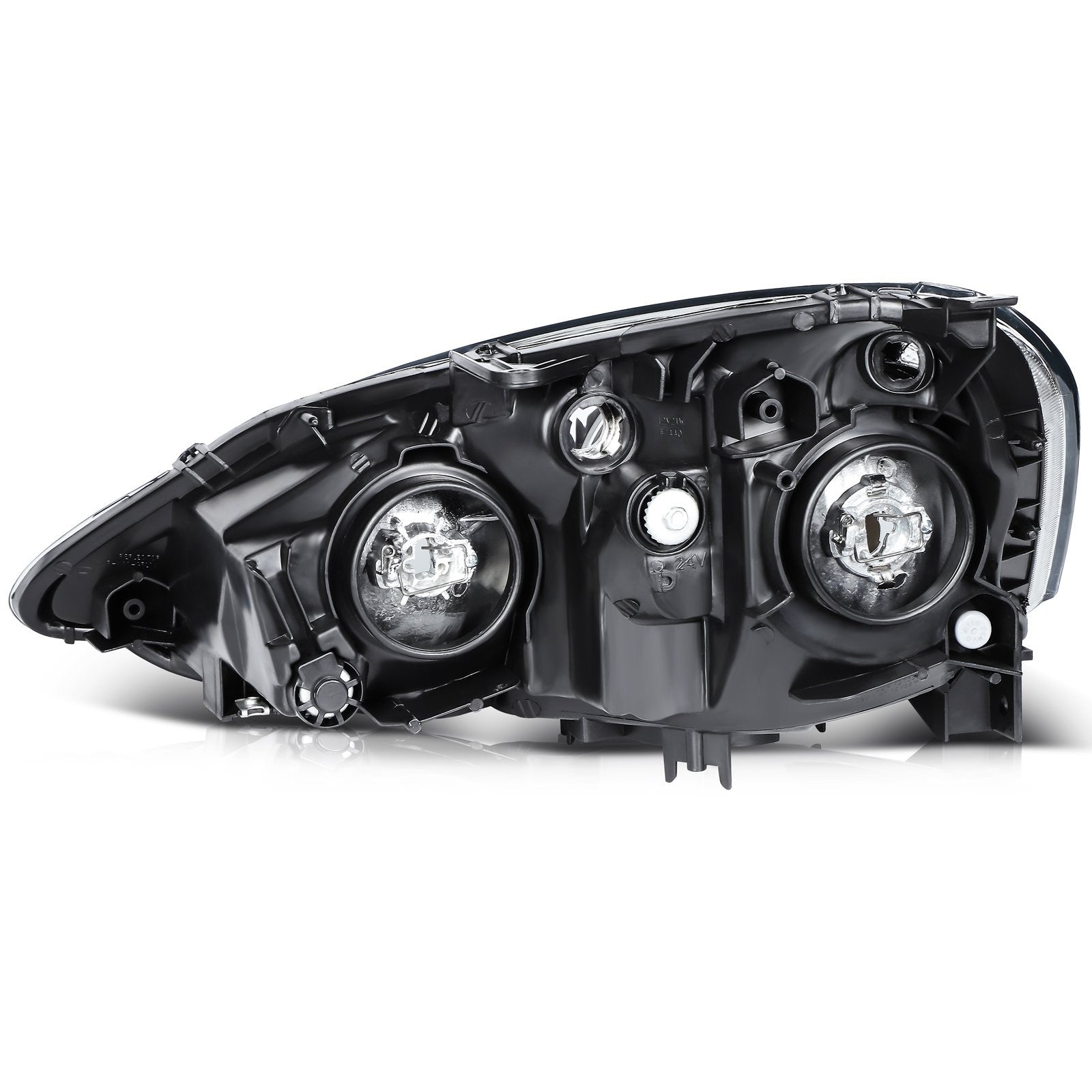 Pair Kit Halogen Headlights Assembly For 2002-2004 Acura RSX 2.0L Black 6B93BC-57