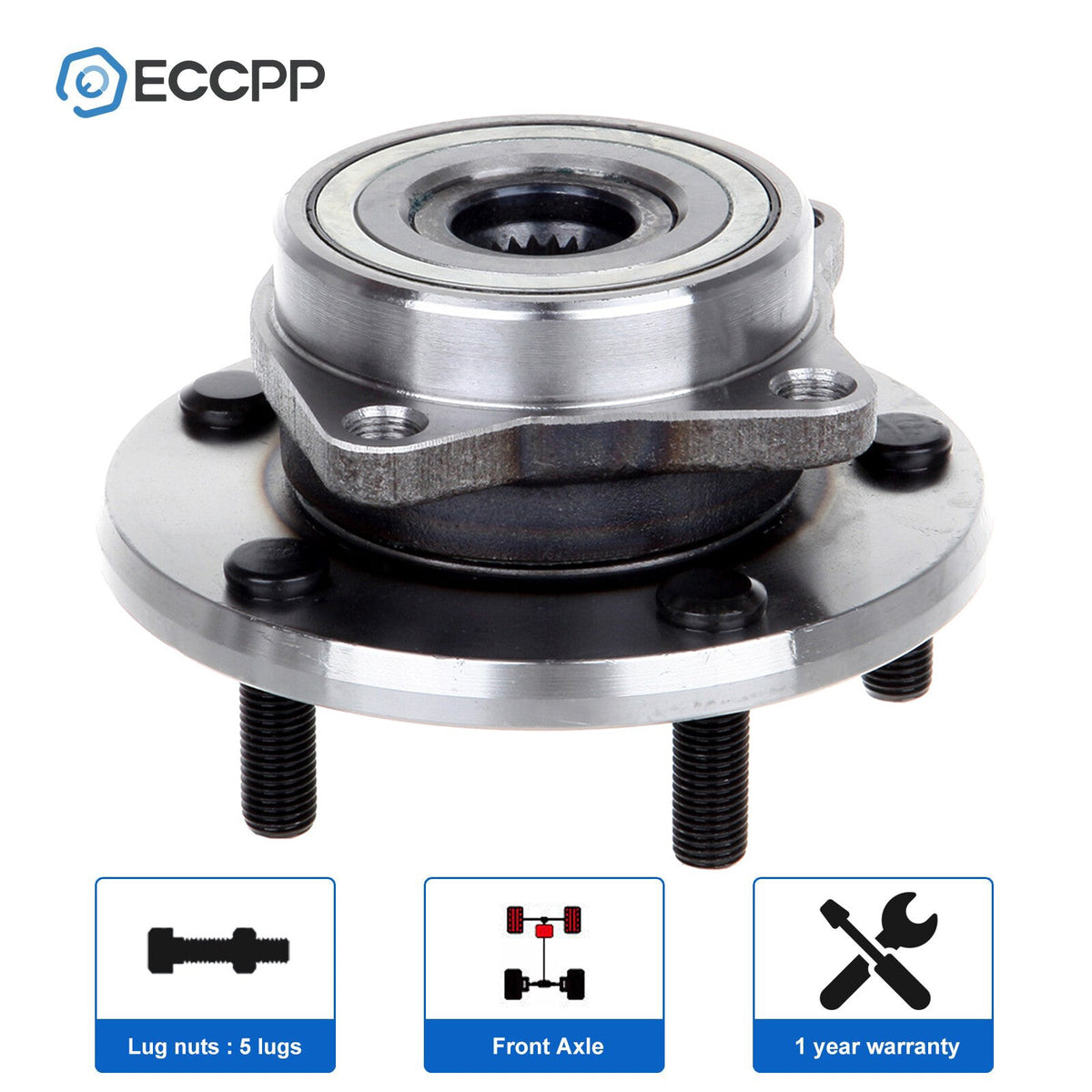 1Pc Wheel Hub Bearing Front For Chrylser Sebring Dodge Stratus Coupe 2-Door Only 6B93BC-57