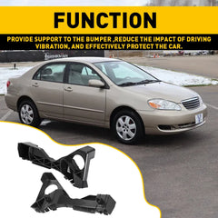 Bumper Bracket Set For 2003-2008 Toyota Corolla USA Built Front Steel 2Pc US 6B93BC-57