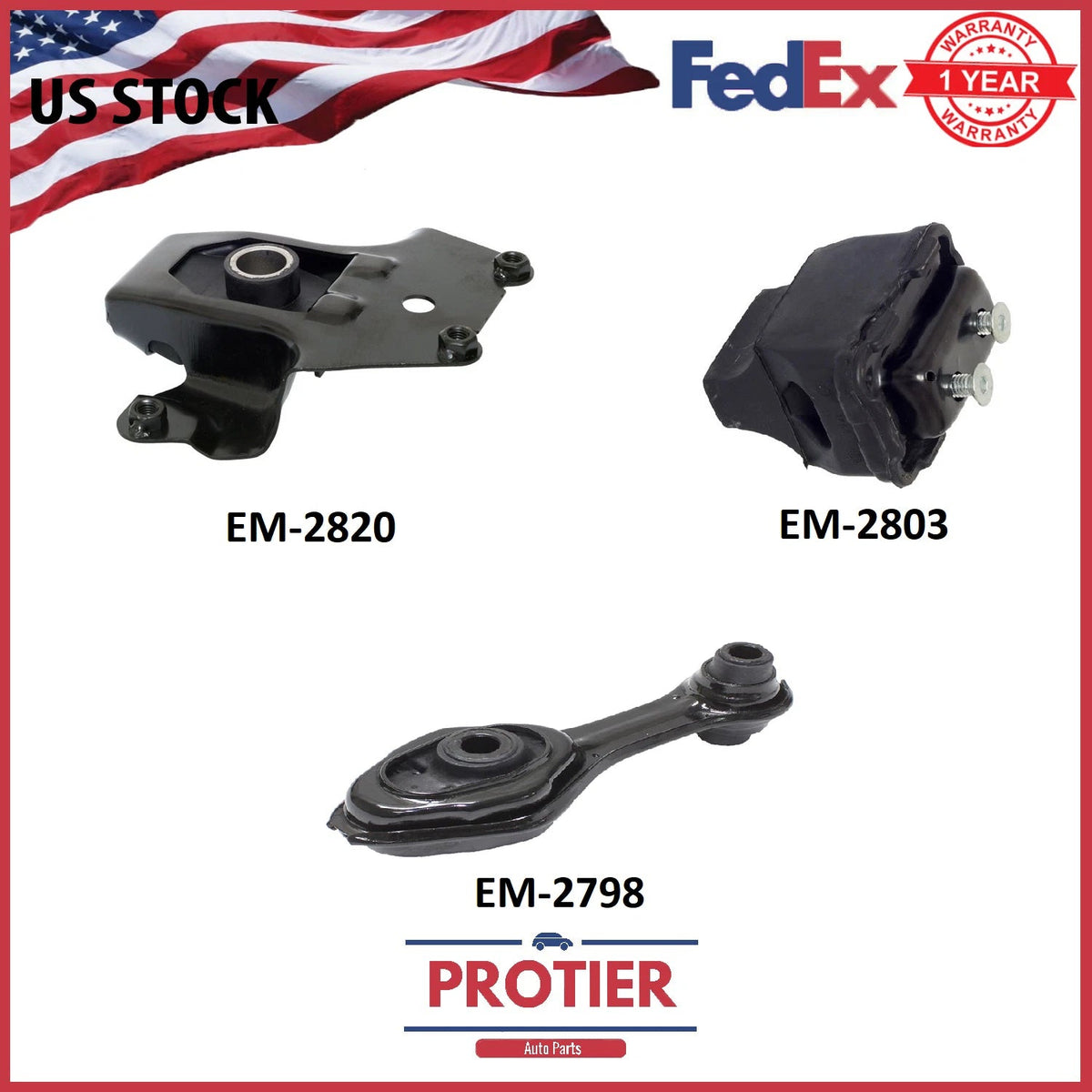 Motor & Trans Mount Set for 95-02 Chevrolet Cavalier/Sunfire 2.2L/2.3L/2.4L 6B93BC-57