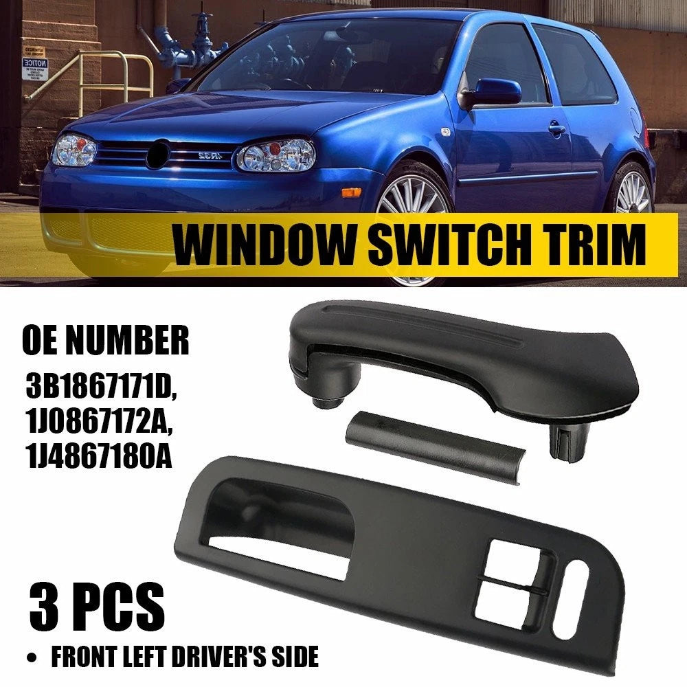 Door Handle Cover Pull Trim Window Switch Panel Bezel For VW Golf MK4 2 Doors EA 6B93BC-57