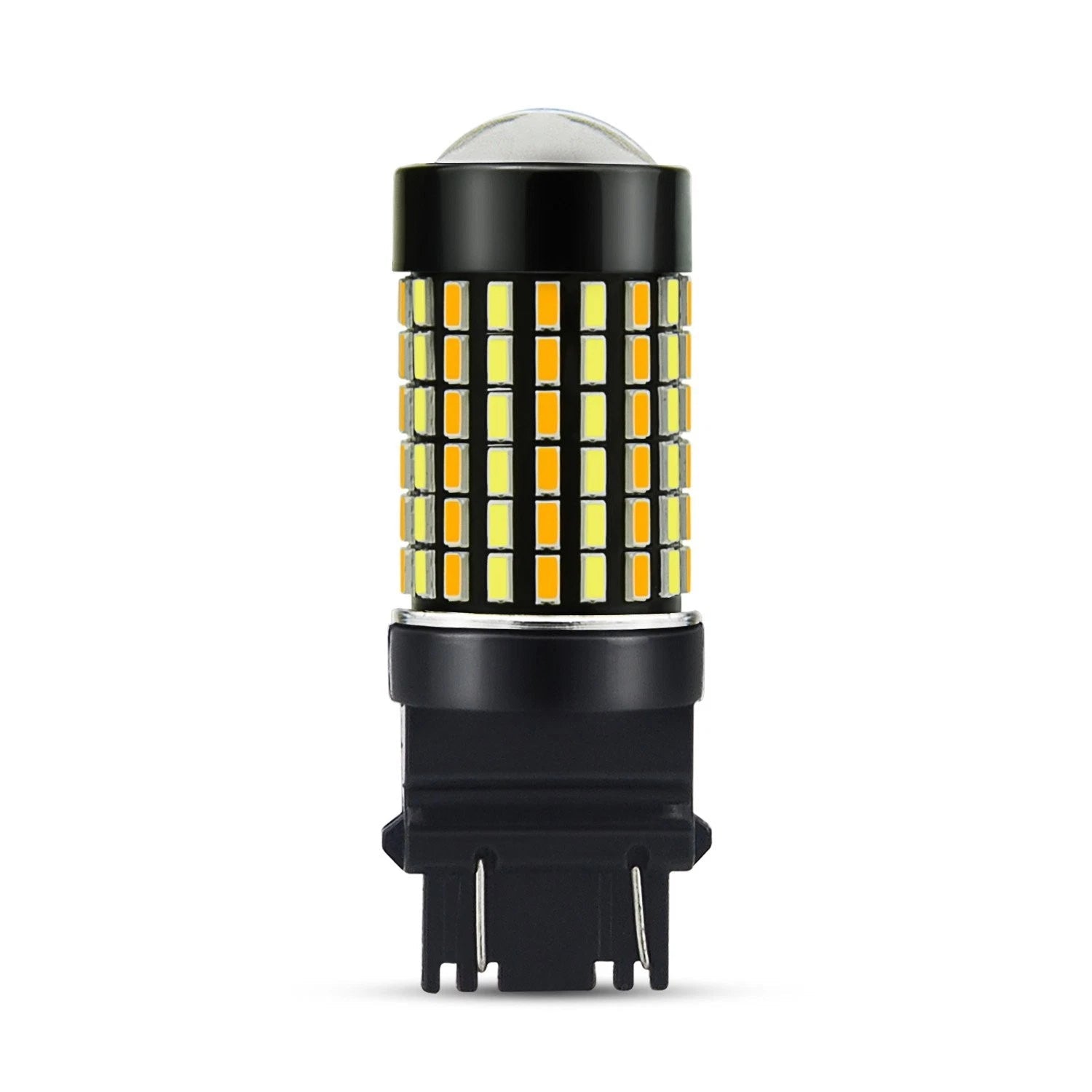 2X 120-SMD 3157 White Amber Dual Color Switchback LED Turn Signal Light Bulbs EA 6B93BC-57