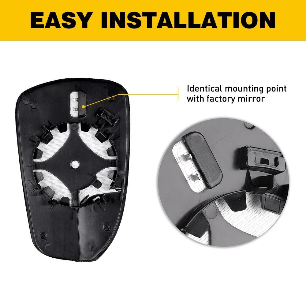 RH Passenger Rear Side View Heated Mirror For Glass Ford Fusion 2013-2020 White 6B93BC-57