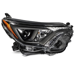 ECCPP Headlights Assembly For Toyota RAV4 2.5L 2016-2018 Pair Kit Black Amber 6B93BC-57