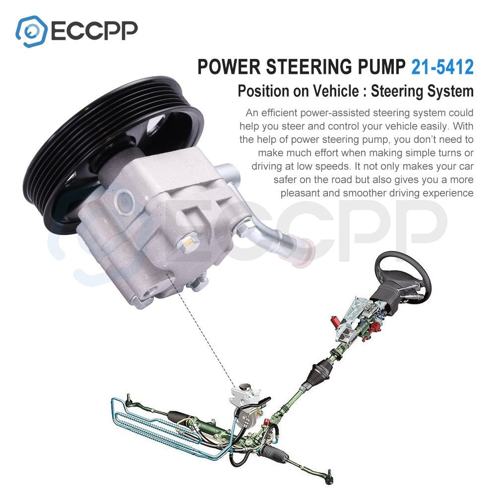 ECCPP Power Steering Pump 2003-2008 for Infiniti FX35 3.5L V6 GAS DOHC ECCPP