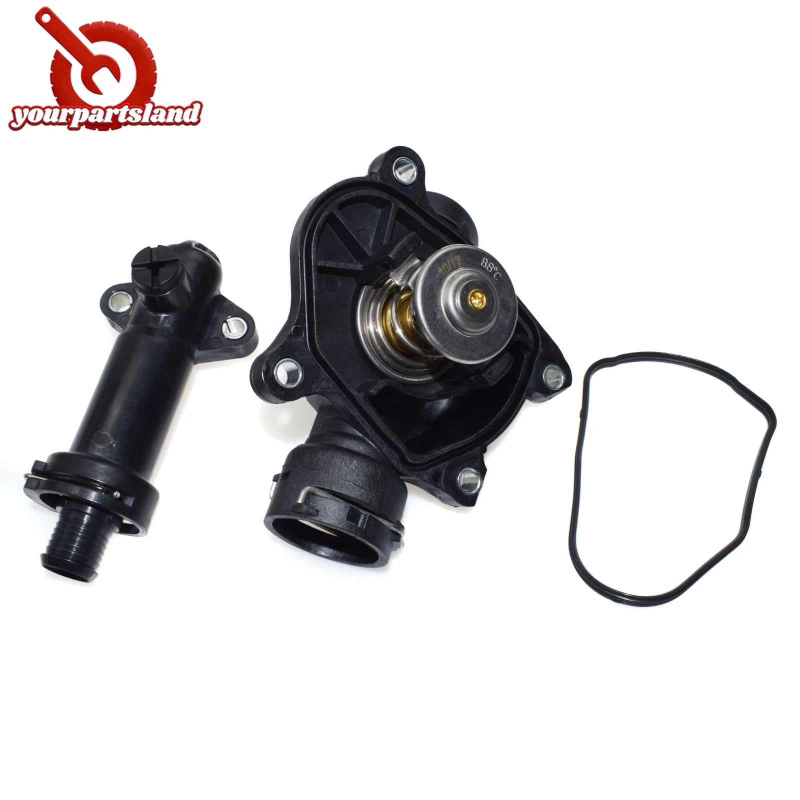 Coolant Thermostat & Housing Kit for BMW X3 X5 X6 E87 E91 E46 E90 E83 E70 E71 6B93BC-57
