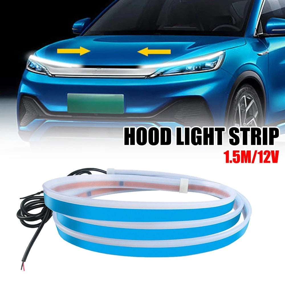 60" Car Hood Light Exterior LED Strip Lights White DRL For GMC Sierra 1500 2500 6B93BC-57