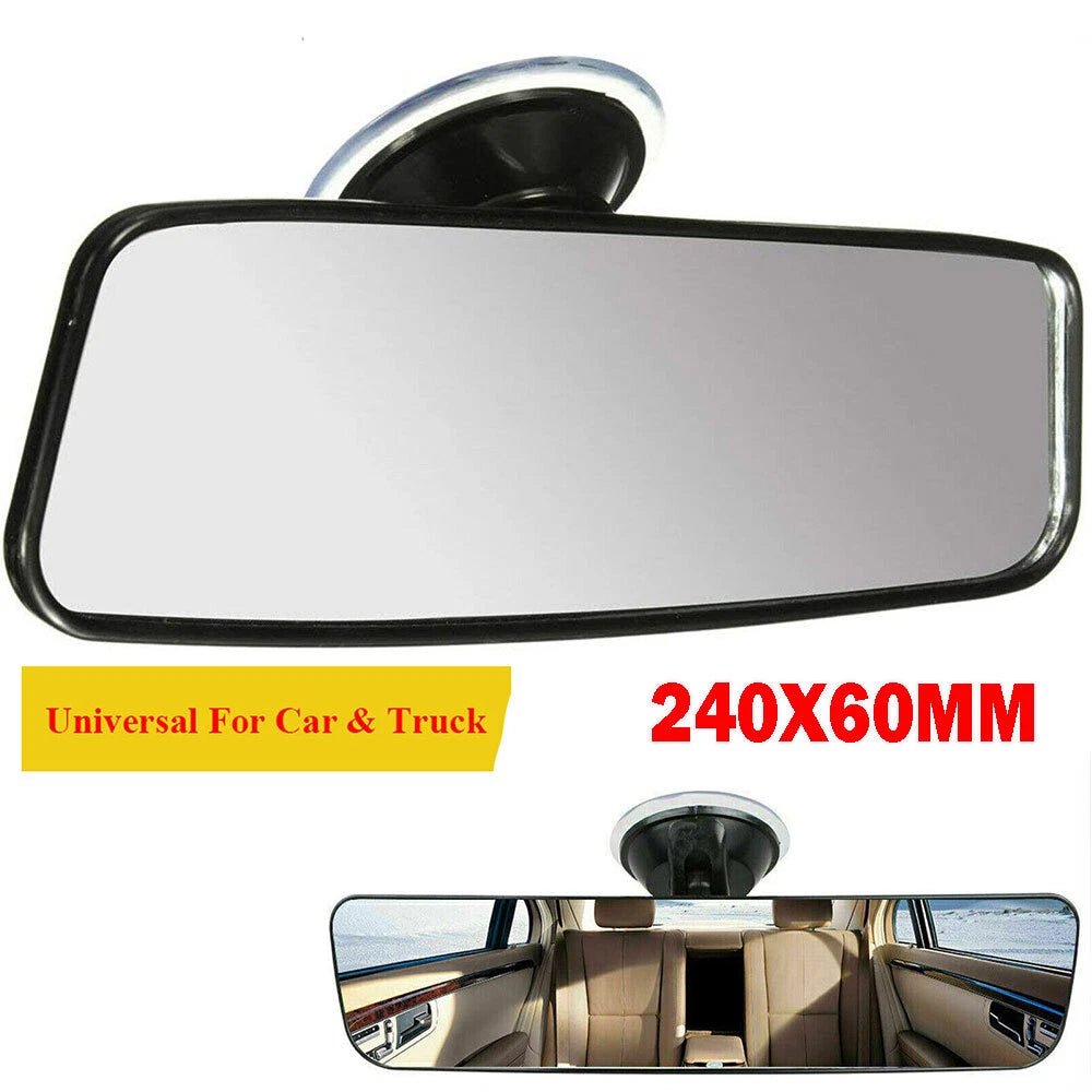 Rear View Mirror Glass Suction Cup Stick On Interior Wide Car Truck Universal EA 6B93BC-57