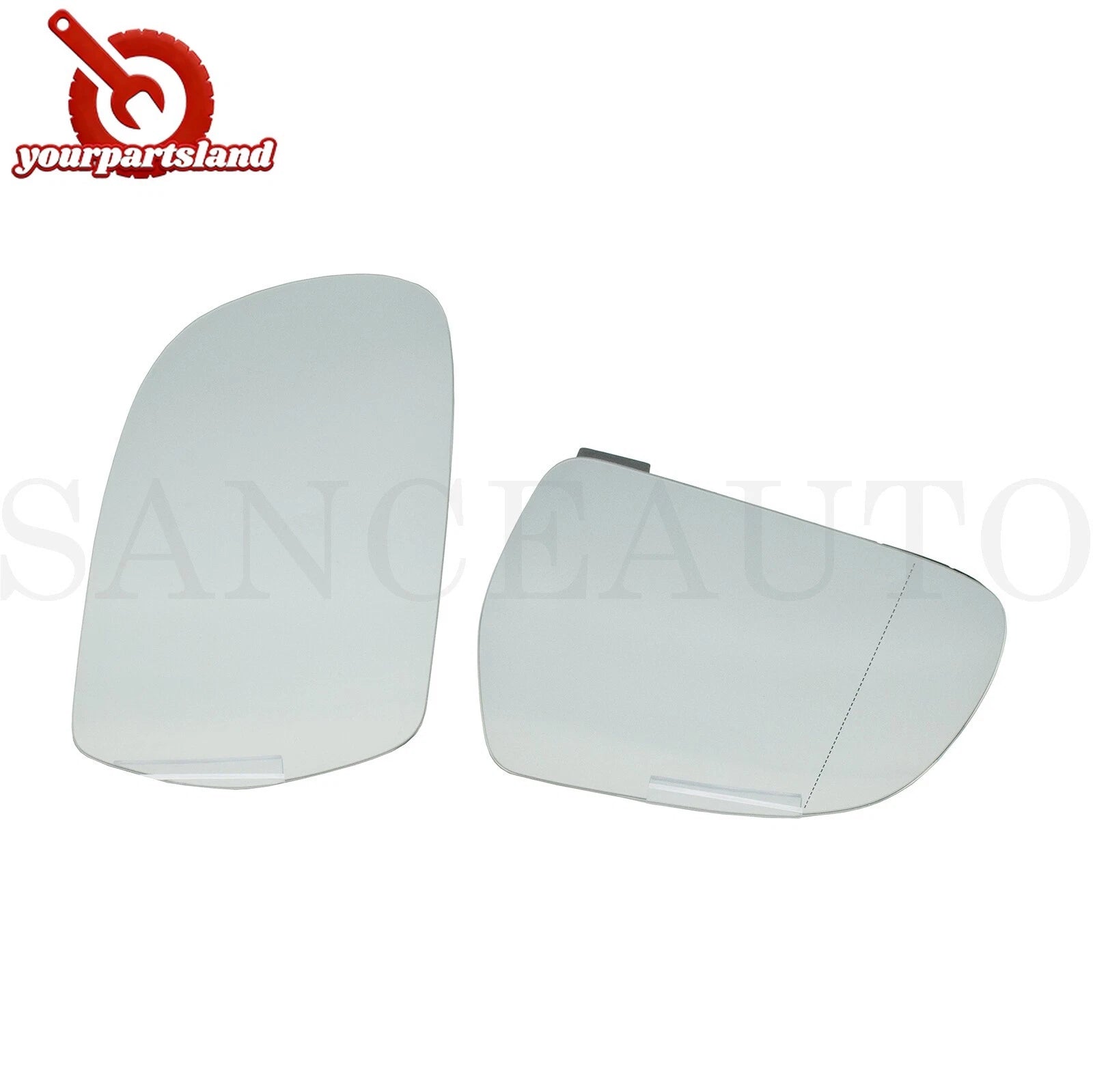 LH RH Mirror Glass w/ Backing Heated 2PCS for Audi A5 A3 8P S5 A4 B8 8K0857536F 6B93BC-57