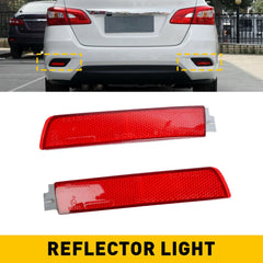 For 2013-2018 Nissan Sentra Rear Bumper Reflector Lamp Light Left+Right Red EOA 6B93BC-57