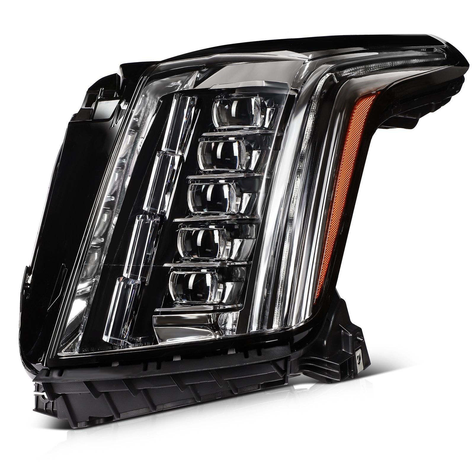Driver Left Side LED Headlight For 2015-2020 Cadillac Escalade 6.2L Black Amber KOEEP