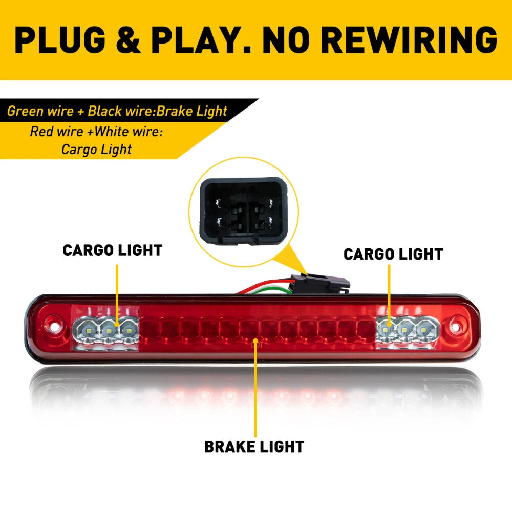 Smoked LED 3rd Brake Light Cargo Lamp for 88-98 Chevy Silverado GMC C1500 EOA 6B93BC-57