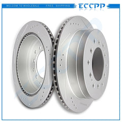 Rear Brake Discs Rotors Pair Fits 2001-2007 Toyota Sequoia 2003-2009 Lexus GX470 6B93BC-57