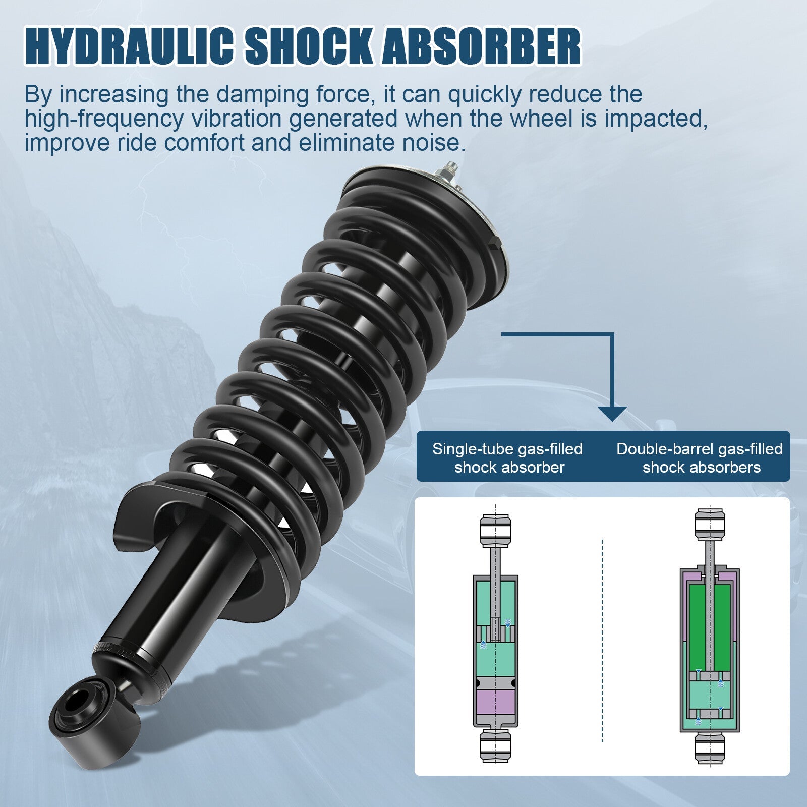 For 2005-18 Nissan Frontier 4.0L 2X Complete Struts Coil Springs Shocks Assembly 6B93BC-57