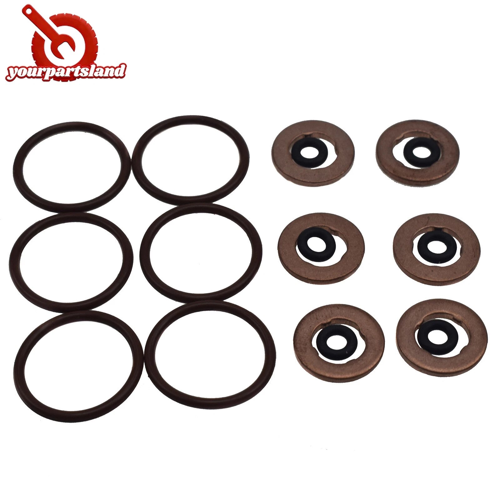 6 SET CYL COMMON RAIL DIESEL INJECTOR SEAL KIT FOR VW AUDI TDI GOLF JETTA PASSAT 6B93BC-57