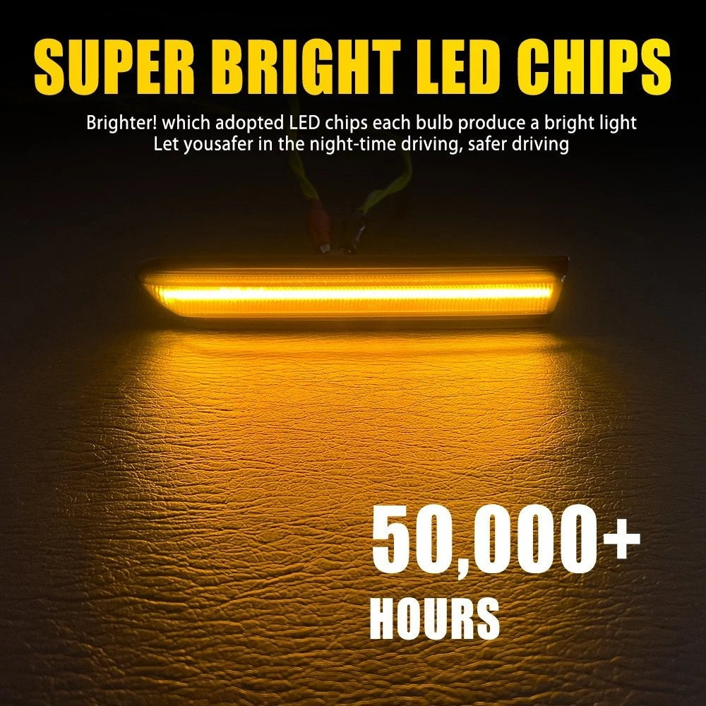 For 2004-2008 Acura TL Smoked Lens Amber LED Front Bumper Side Marker Light EOA 6B93BC-57