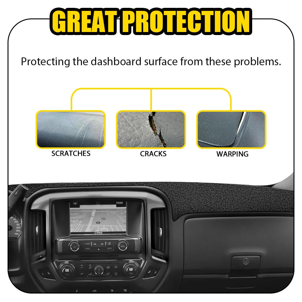 Dash Cover For 2014-2018 Chevy Chevrolet Silverado/GMC Sierra 1500 2500 3500 EOA 6B93BC-57