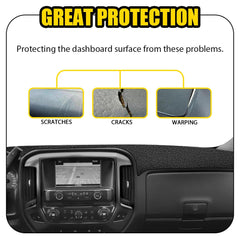 Dash Cover For 2014-2018 Chevy Chevrolet Silverado/GMC Sierra 1500 2500 3500 EOA 6B93BC-57