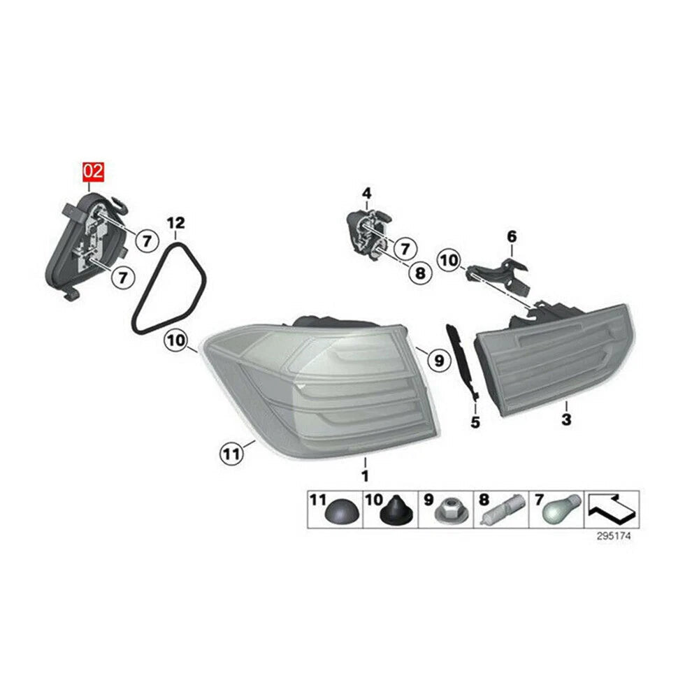 Driver Rear Bulb Socket Tail Light 63217313043 For BMW F30 320i 328i 335i M3 EOA 6B93BC-57