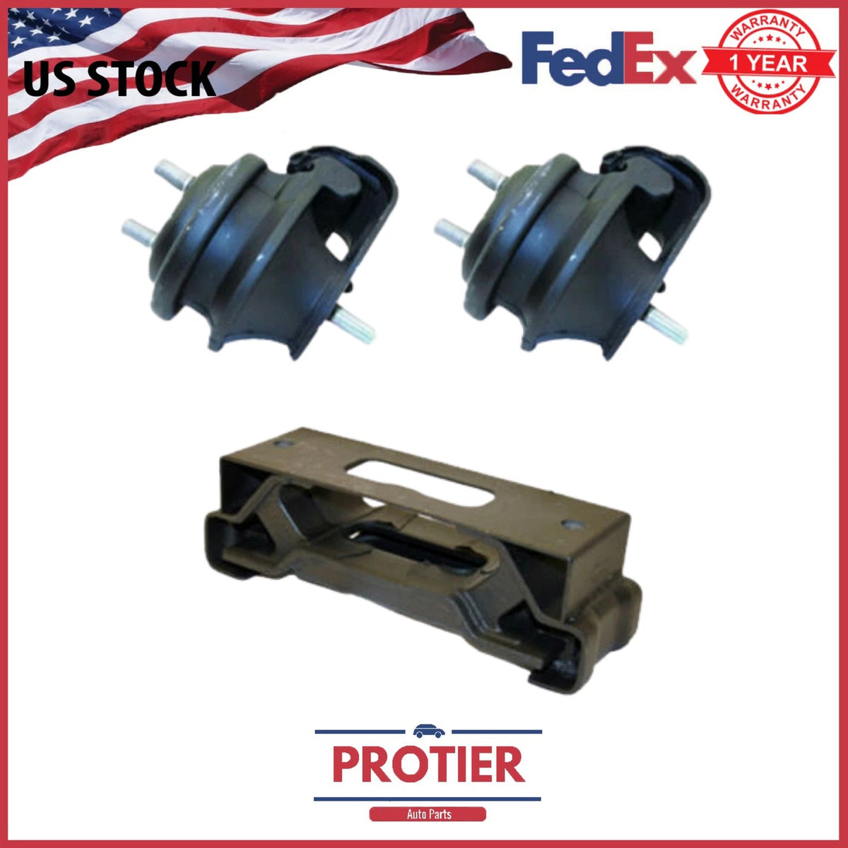 Engine Motor & Trans Mount 3PCS Set Fit 2006-2008 Suzuki Grand Vitara 2.7L-V6 6B93BC-57