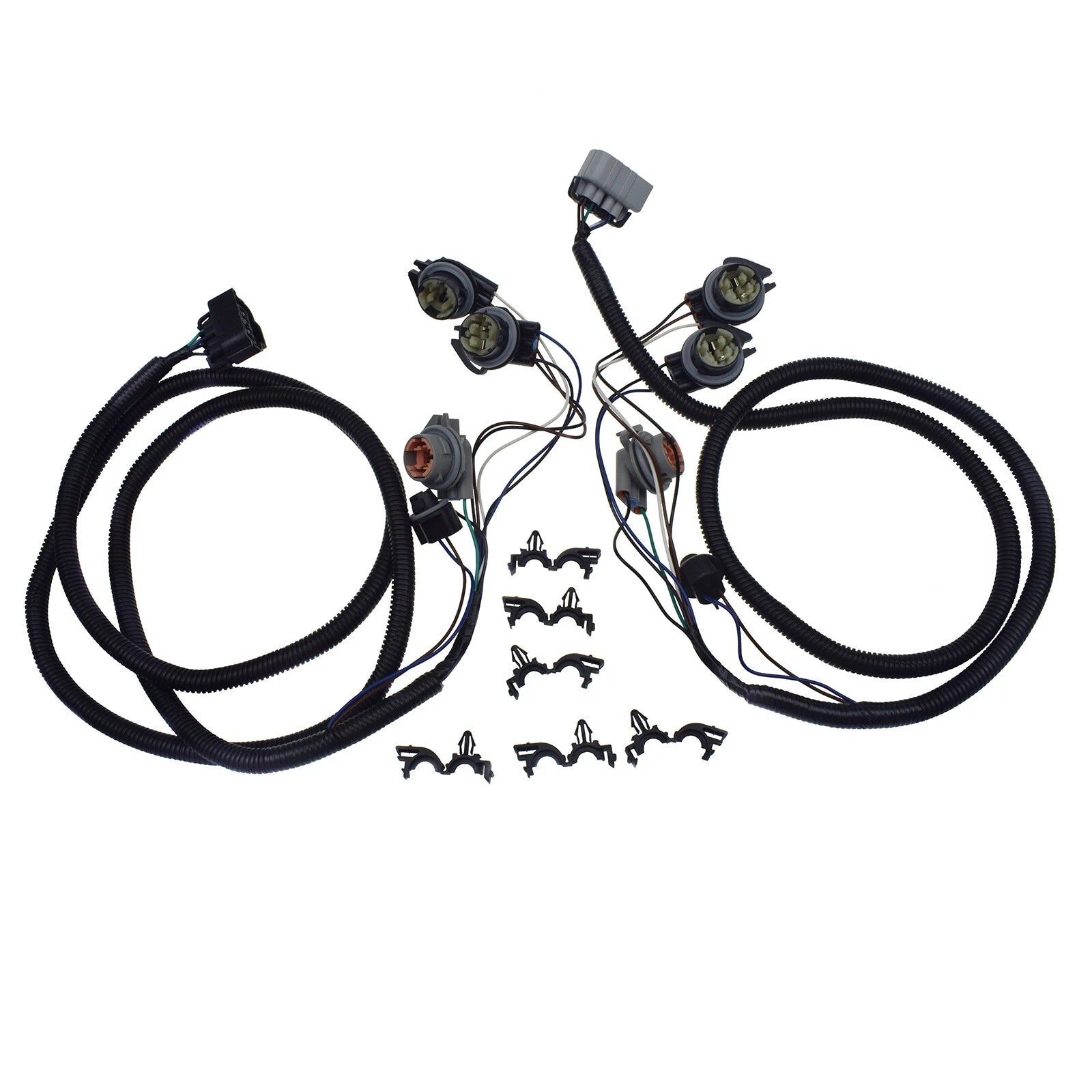 Pair Left & Right Tail Light Lamp Wiring Harness For Chevy Silverado GMC Sierra 6B93BC-57