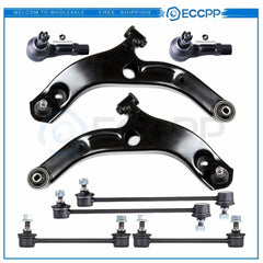 8Pcs Front Lower Control Arms Rear Sway Bar Links For 2001-2002 03 Mazda Protege KOEEP