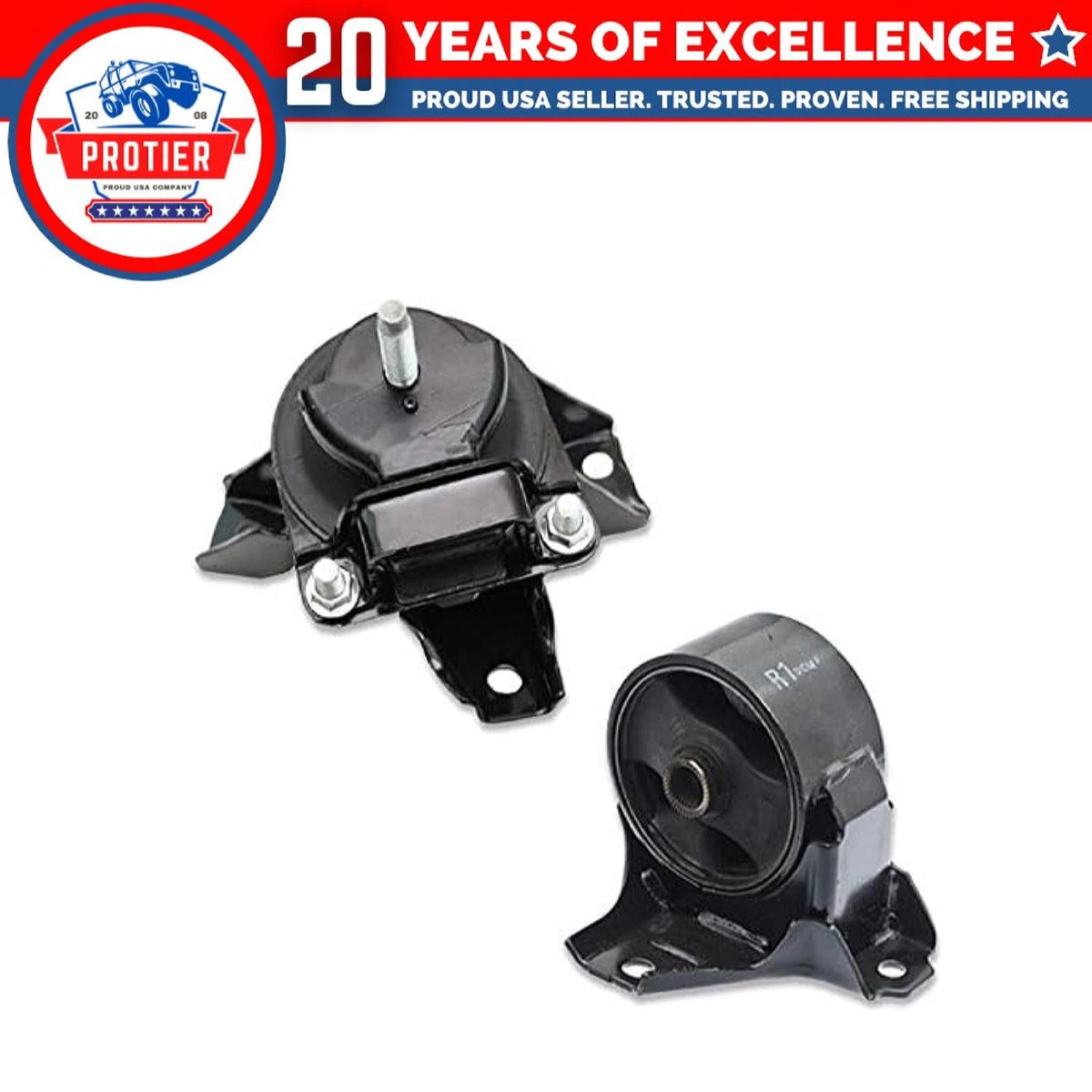 Front Motor Mount 2PCS Set Compatible for 07-08 Hyundai Azera 3.3L/ 06-08 Azera 6B93BC-57