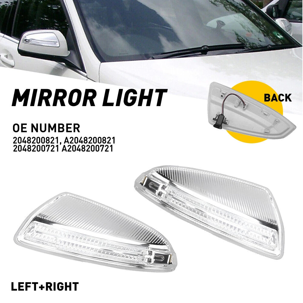 Right Left Side Mirror Turn Light Signal Amber For Benz Mercedes W204 C250 C300 6B93BC-57