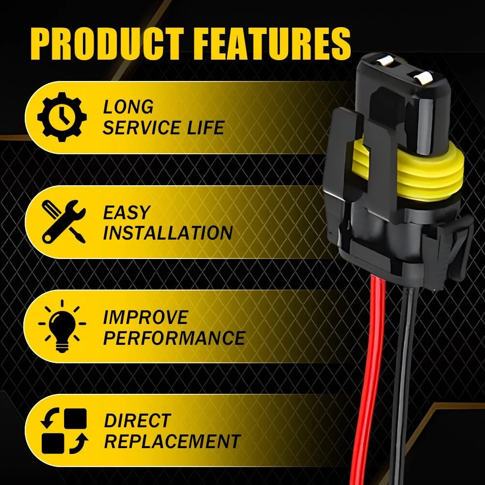 4X 9006 9005 Headlight High Low Beam Female Connector Wiring Harness Socket EOA 6B93BC-57