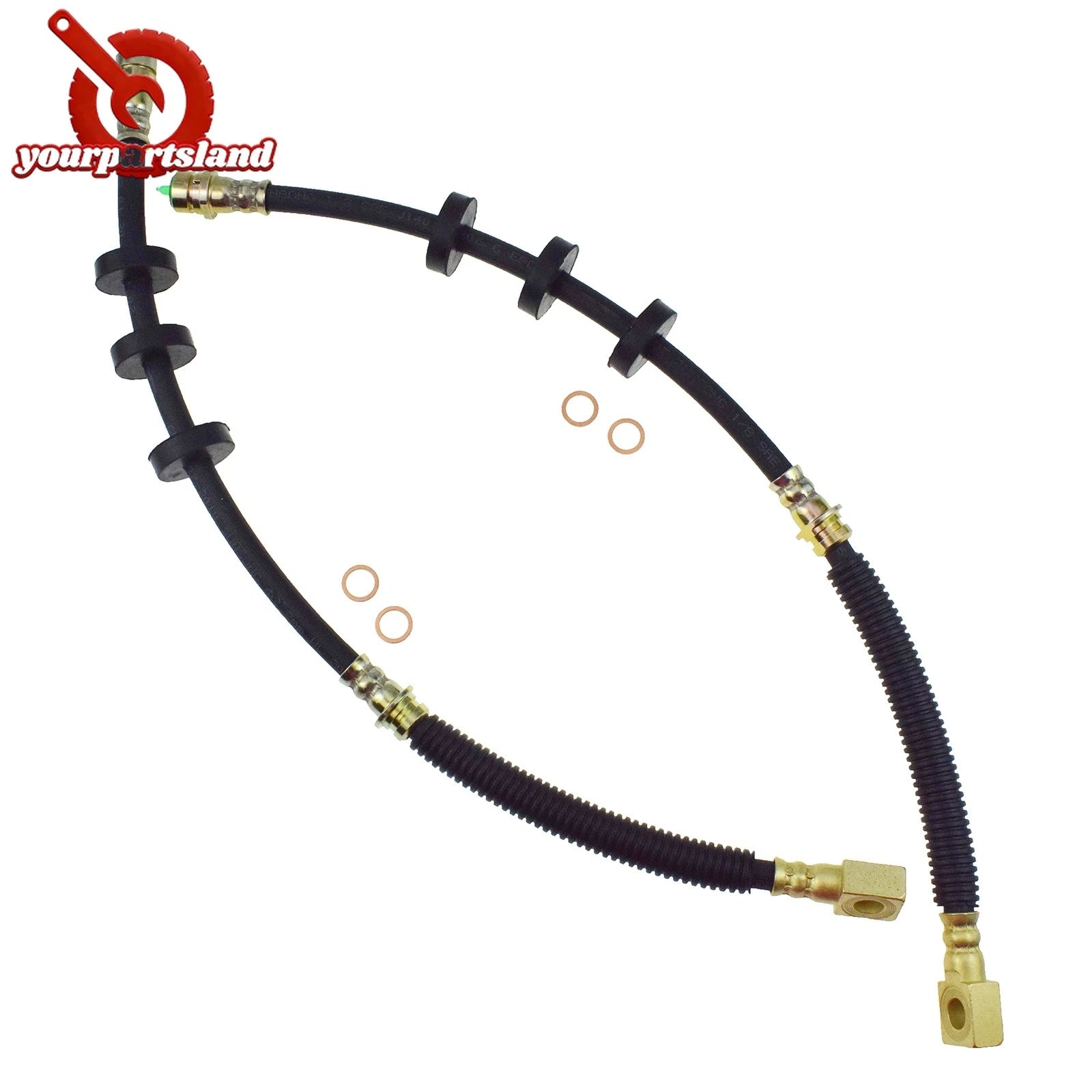 Front LH & RH Brake Hydraulic Hose for Ford Focus 2.0L 2.5L 2008 2009 2010 2011 6B93BC-57