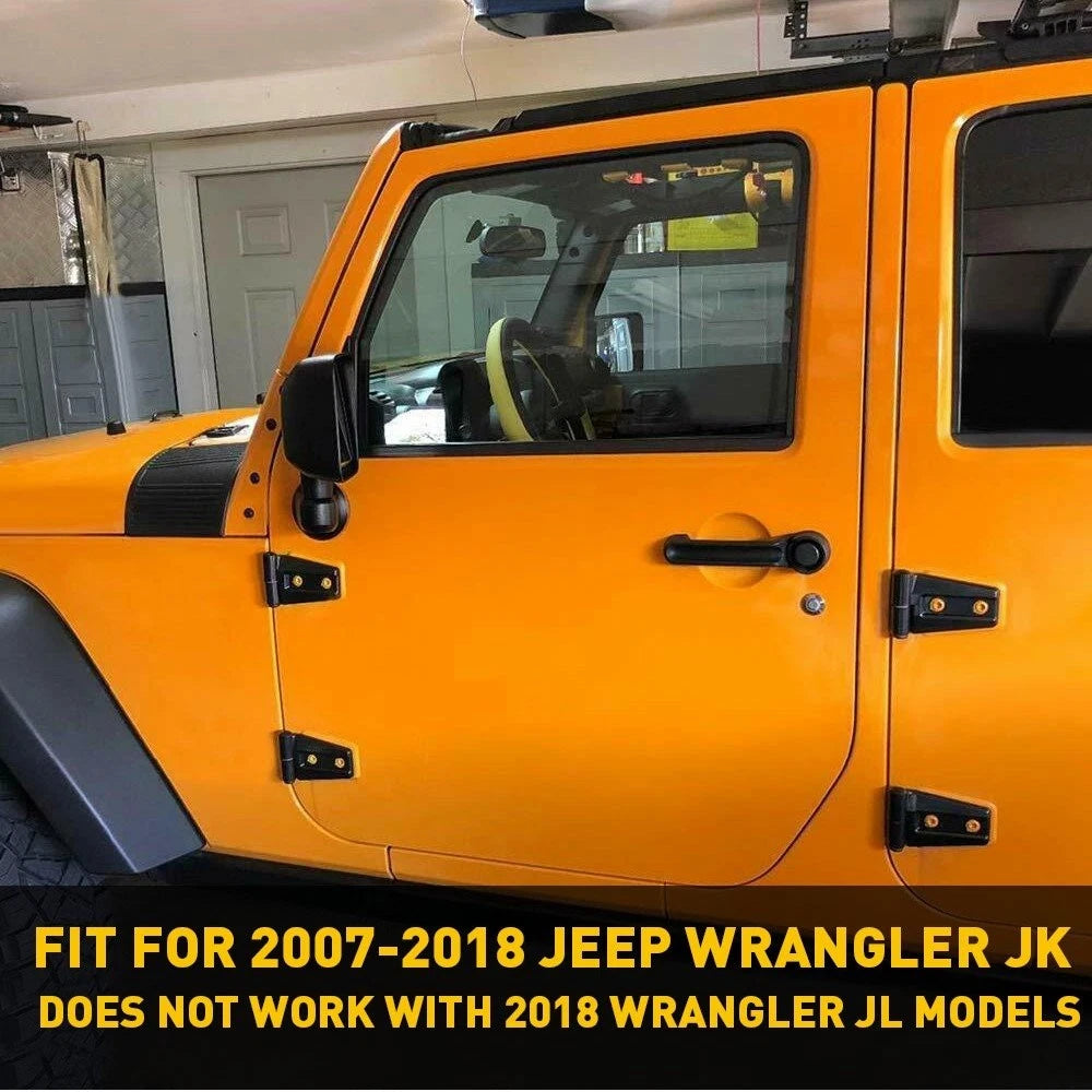Door Hinge Cover Trim for Jeep Wrangler JK JKU 2007-18 Exterior Accessories USEA 6B93BC-57