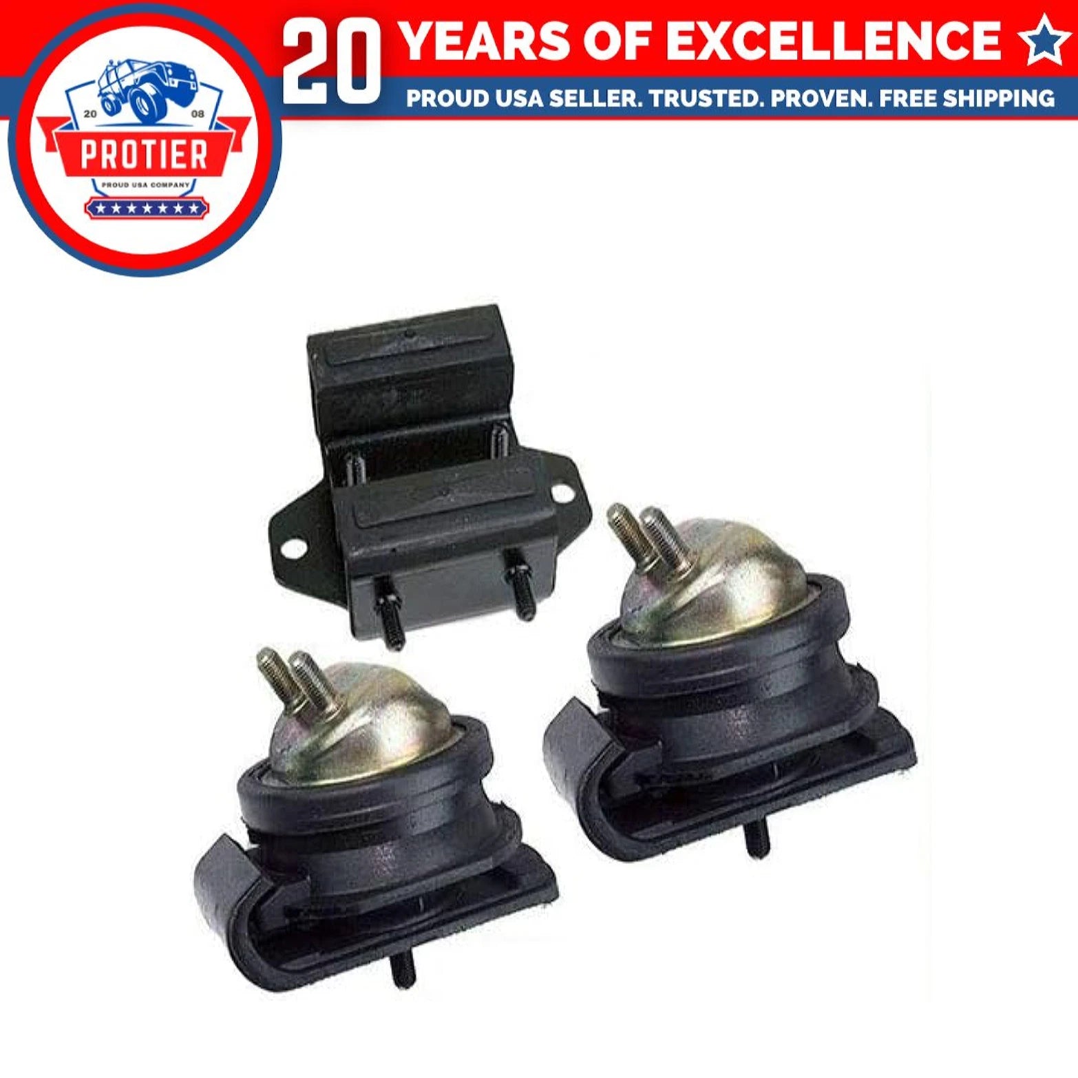 Fits 1989-1994 Nissan 240SX 2.4L Front L & R & Transmission Mount Set 3PCS : 6B93BC-57