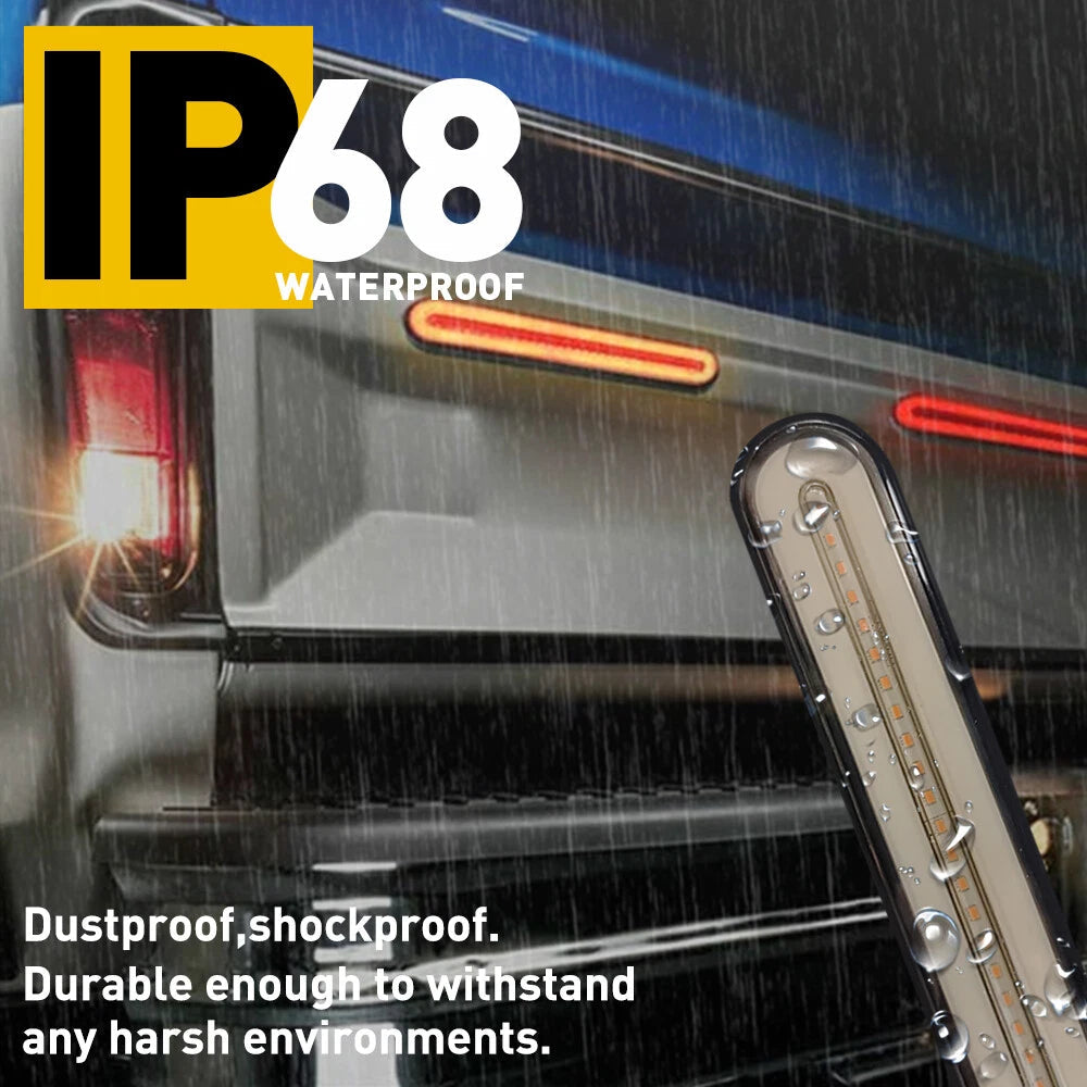 100LED DRL Truck Car Light LED Brake Bar Flowing Signal Turn Stop Tail Strip 6B93BC-57