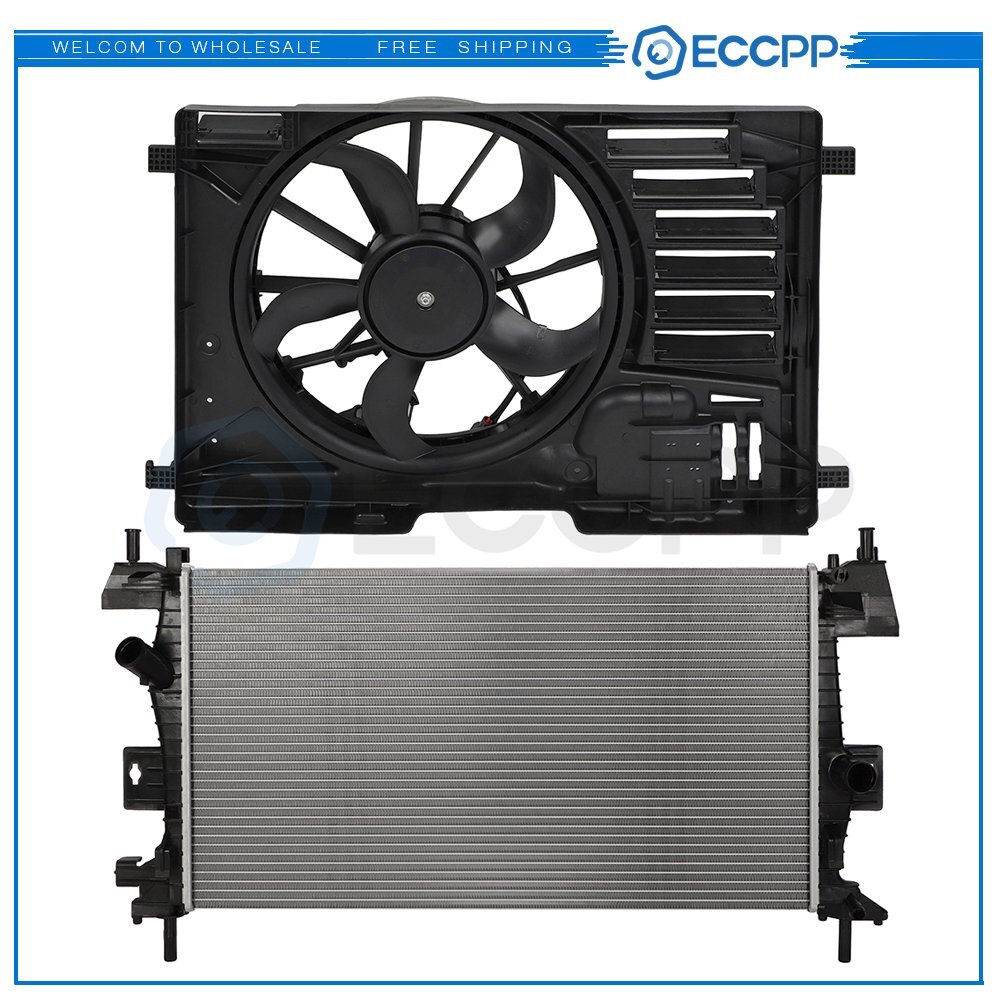 Electric Radiator Cooling Fan Kit For 2013 2014 2015 2016 2017 Ford Focus 6B93BC-57