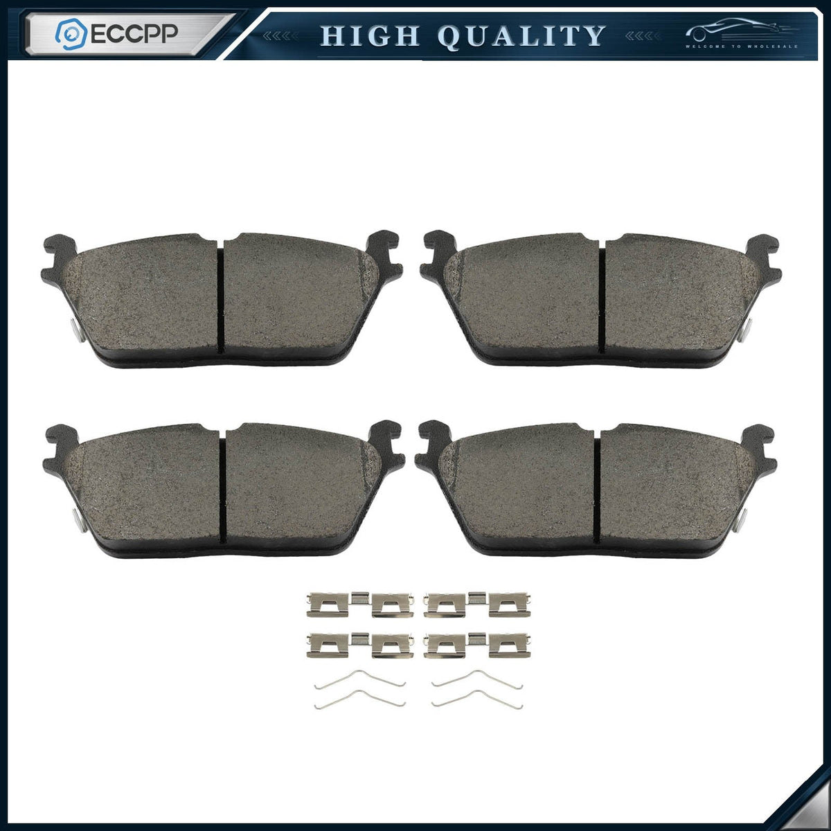Rear Ceramic Brake Pads for 2019-2024 Ram 1500 Jeep Grand Wagoneer L 2022 - 2024 6B93BC-57