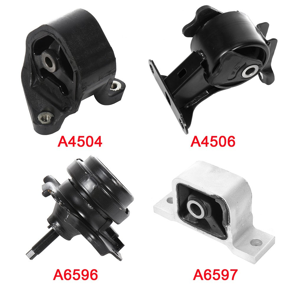 ECCPP Engine Motor Transmission Mount 4pcs For AT Trans For 02-06 Honda CRV 2.4L ECCPP