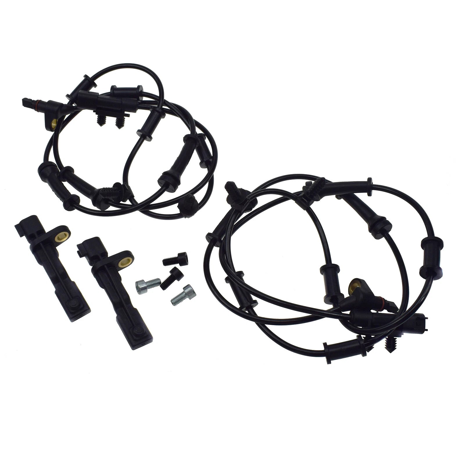 4 Pcs ABS Sensor + Connector for Jeep Liberty Wrangler Dodge Nitro 52125003AB 6B93BC-57