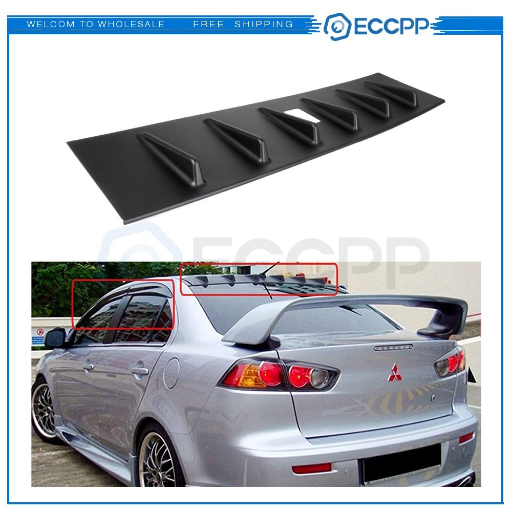 Rear Shark Fin Spoiler Wing For 2008-2016 Mitsubishi Lancer EVO MITSUBISHI