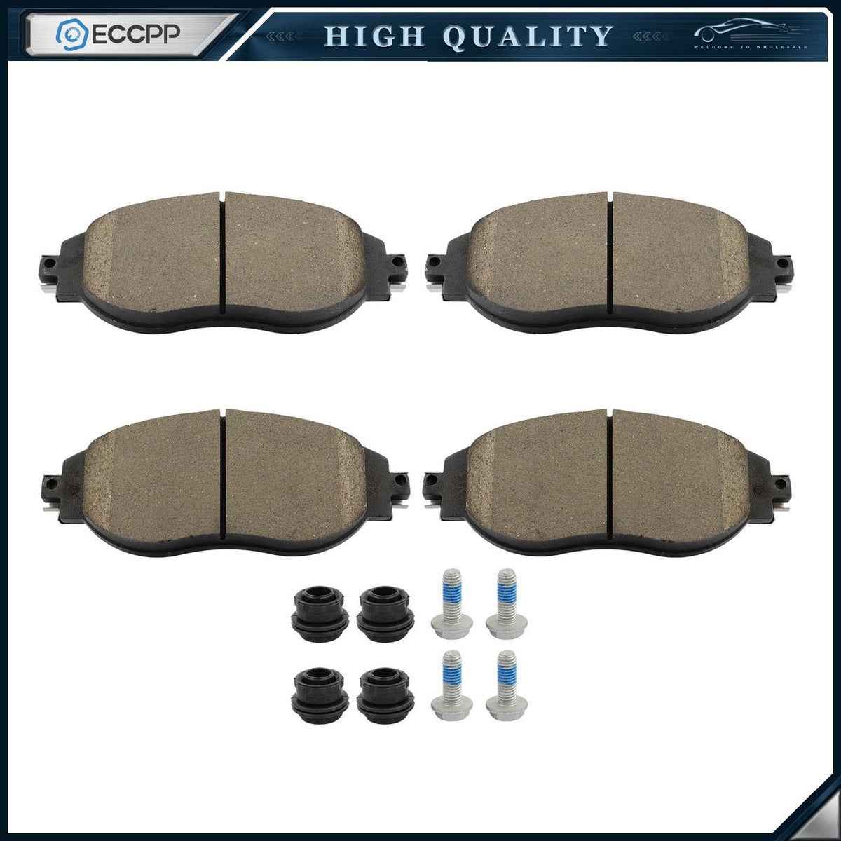 4X Front Ceramic Brake Pad for Volkswagen Arteon Tiguan 2019-2022 Audi Q3 6B93BC-57