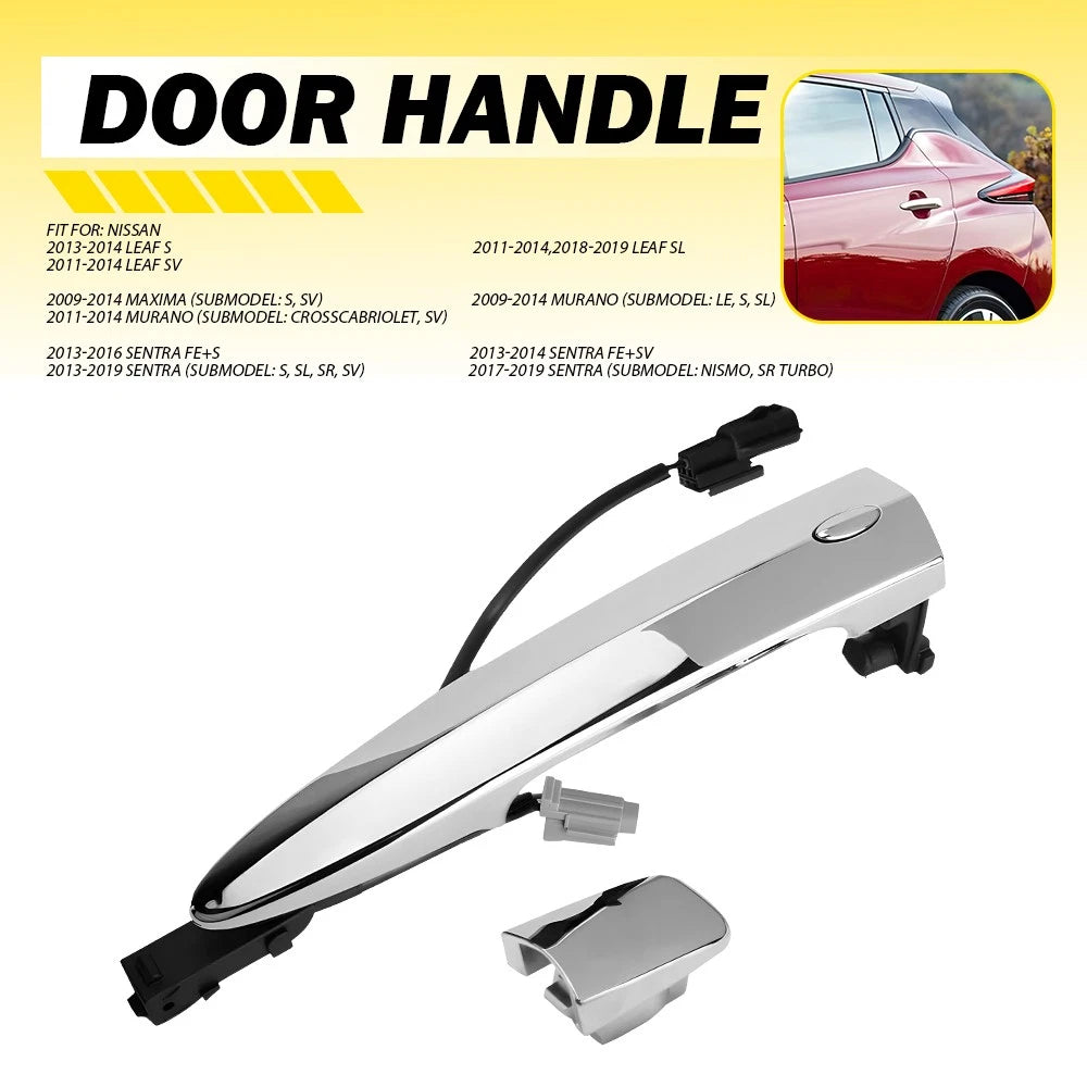 For 2009-2014 Nissan Murano Maxima Front Passenger Exterior Door Handle Chrome A 6B93BC-57