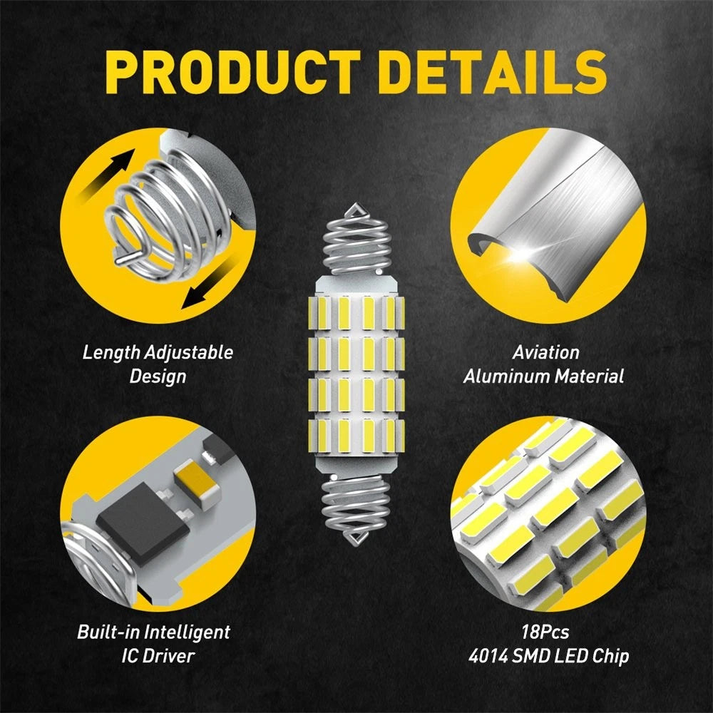AUXITO 578 212-2 CANBUS Map Dome Light White LED Bulb Interior Lamp For Chevy US AUXITO